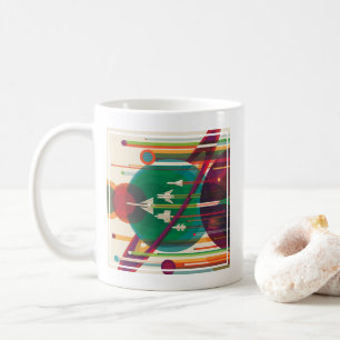 Retro Space Travel Poster- Solar System Grand Tour Coffee Mug