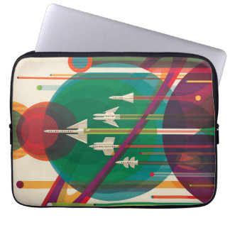 Retro Space Travel Poster- Solar System Grand Tour Laptop Sleeve