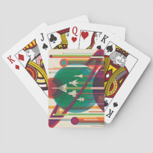Retro Space Travel Poster- Solar System Grand Tour Playing Cards