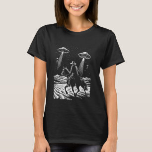 Retro Space Western Vintage Sci-fi Cosmic Art Cowb T-Shirt