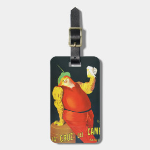 Retro Spanish Beer Ad Home Bar Wall Decor Luggage Tag