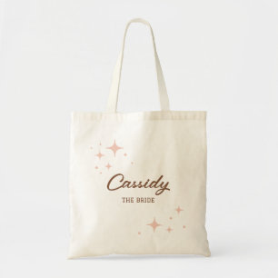 Retro Sparkles Script Name and Title Tote Bag
