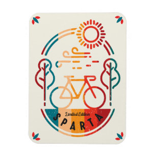 Retro Sparta Bike Trail Magnet