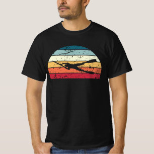 Retro Spearfishing Sunset Vintage fish Sunrise T-Shirt