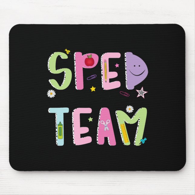 Retro Special Education Squad Groovy Dream Team Sp Mouse Mat (Front)