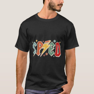 Retro Sped Teacher Pencil Lightning Bolt Back To S T-Shirt