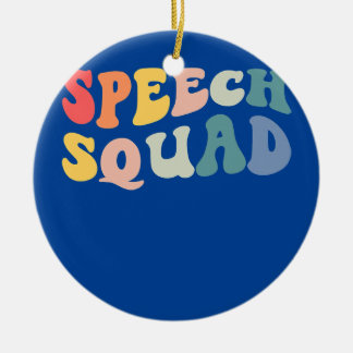 Retro Speech Squad Speech Therapy Speech Ceramic Tree Decoration