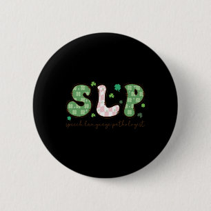 Retro Speech Therapist Slp Speech Therapy St Patri 6 Cm Round Badge