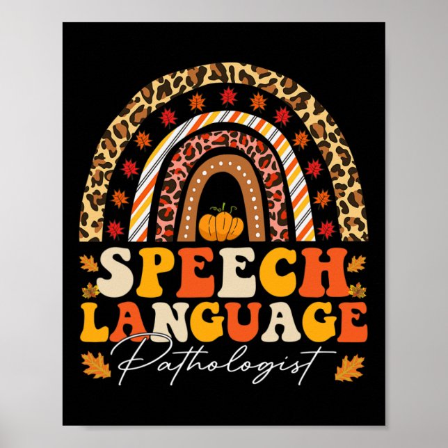 Retro Speech Therapy Speech Language Pathologist F Poster (Front)