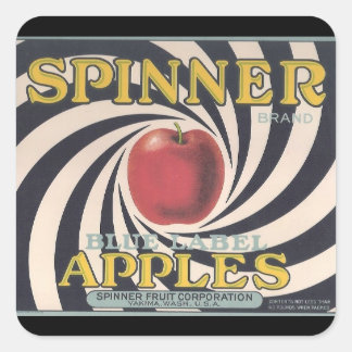 Retro Spinner apple brand stickers