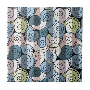 Retro, spiral tile