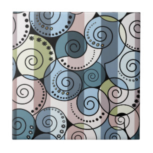 Retro, spiral tile