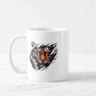 Retro Spirit Tiger Face Shirt Design Footll Tiger Coffee Mug