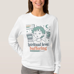 Retro "Spiritual Level: Buffering" Funny Vintage T T-Shirt