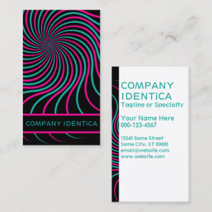 retro spirograph business card