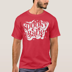 Retro Spooky Babe Kids Spooky Season Halloween Par T-Shirt