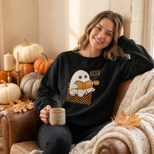 Retro Spooky Cute Ghost Halloween Sweatshirt