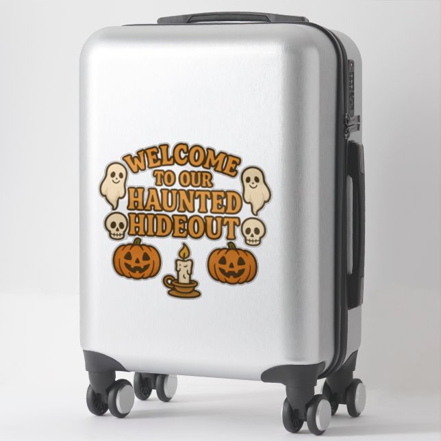 Retro Spooky Haunted Ghosts Hideout Cute Halloween (Suitcase)