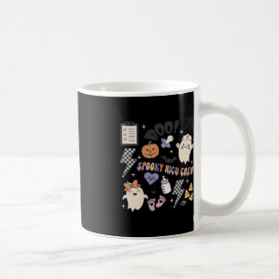 Retro Spooky NICU Nurse Halloween Cute Pumpkin Gho Coffee Mug