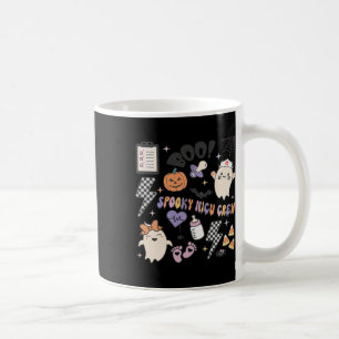 Retro Spooky Nicu Nurse Halloween Cute Pumpkin Gho Coffee Mug