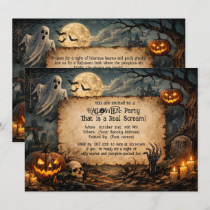 Retro Spooky Night Invitation