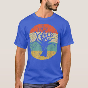 Retro Spooky Scary Haunted Tree Silhouette Creepy T-Shirt