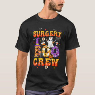 Retro Spooky Surgery Boo Crew Surgical Tech Nurse T-Shirt