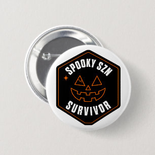 Retro Spooky Szn Survivor Halloween Badge