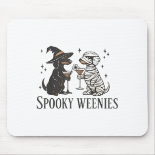 Retro Spooky Weenies Halloween Dachshund Spooky Se Mouse Mat
