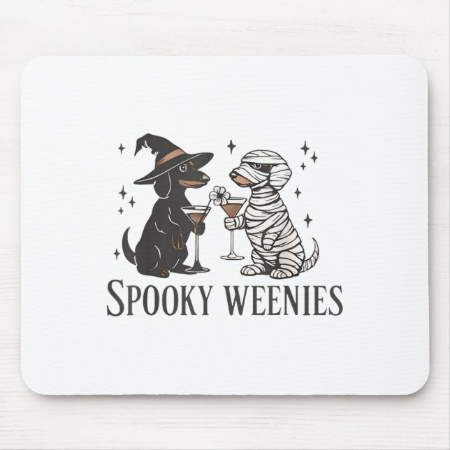 Retro Spooky Weenies Halloween Dachshund Spooky Se Mouse Mat (Front)