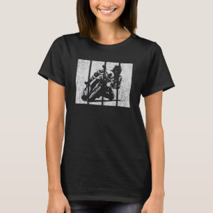 Retro Sportbike Rider Vintage Motorcycle Racing T-Shirt