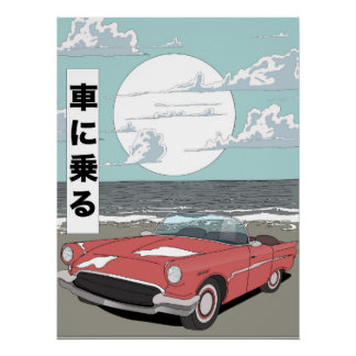 Retro Sports Car Poster
