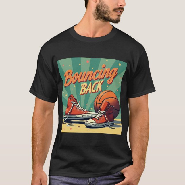 Retro Sports Gear Design with Humourous Puns T-Shirt (Front)
