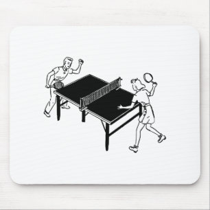 Retro Sports Ping Pong Mouse Mat