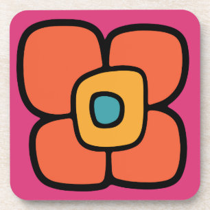 Retro Spring Blossom Coaster