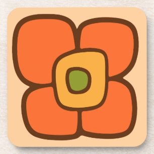 Retro Spring Blossom Coaster