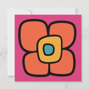 Retro Spring Blossom Invitation