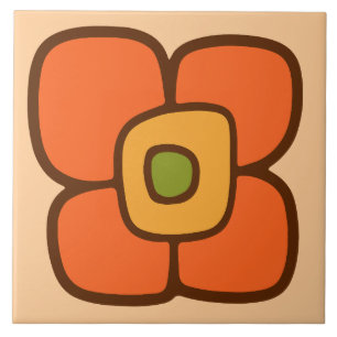 Retro Spring Blossom Tile