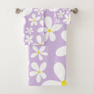 Retro Spring Daisies #1 #decor #art Bath Towel Set