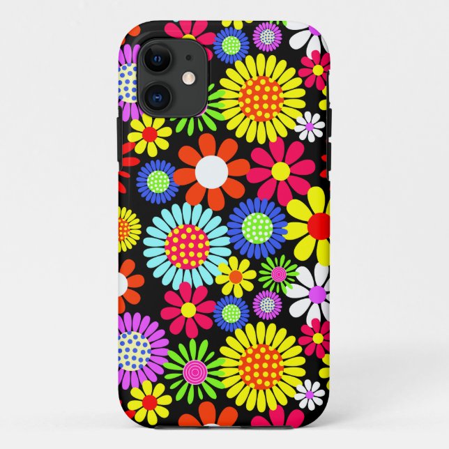 Retro spring hippie flower power Case-Mate iPhone case (Back)