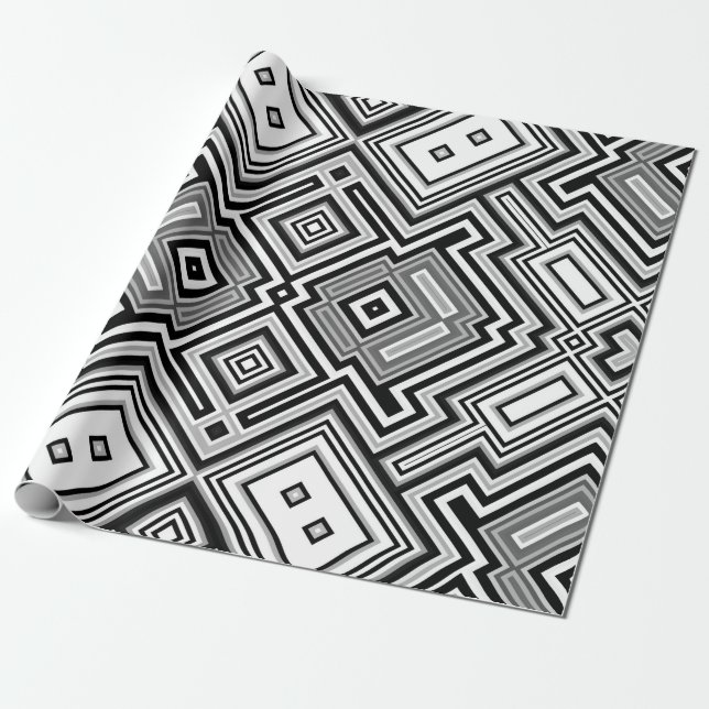 Retro square background wrapping paper (Unrolled)