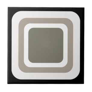 Retro Square Black Grey White Tile