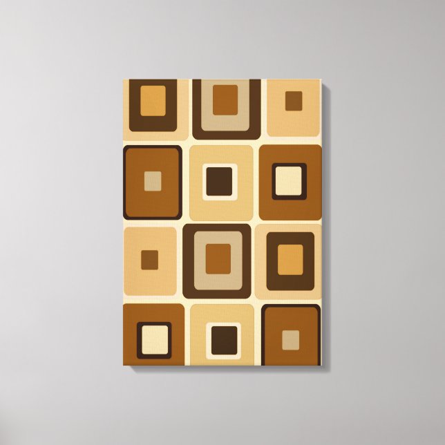 Retro Square on Canvas Print (Front)
