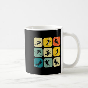Retro Square Wintersports Ski Nordic Combination A Coffee Mug