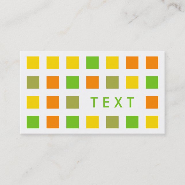 RETRO squares Business Card (Front)