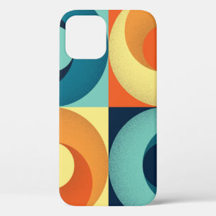 Retro Squares & Circles: 1960s Pattern iPhone 12 Case
