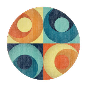 Retro Squares & Circles: 1960s Pattern Cutting Board