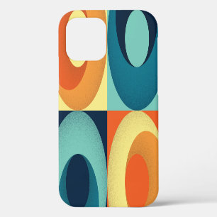 Retro Squares & Circles: 1960s Pattern iPhone 12 Case