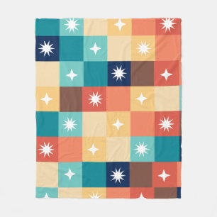 Retro Squares Fleece Blanket
