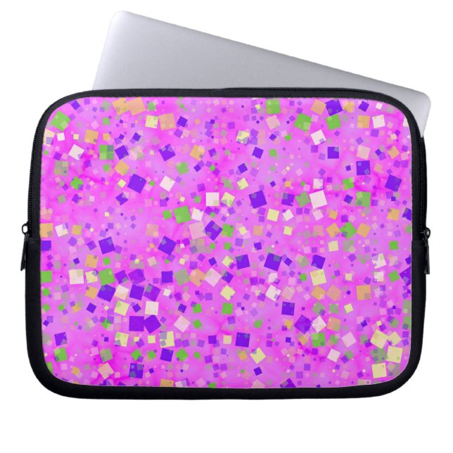 Retro squares! laptop sleeve (Front)